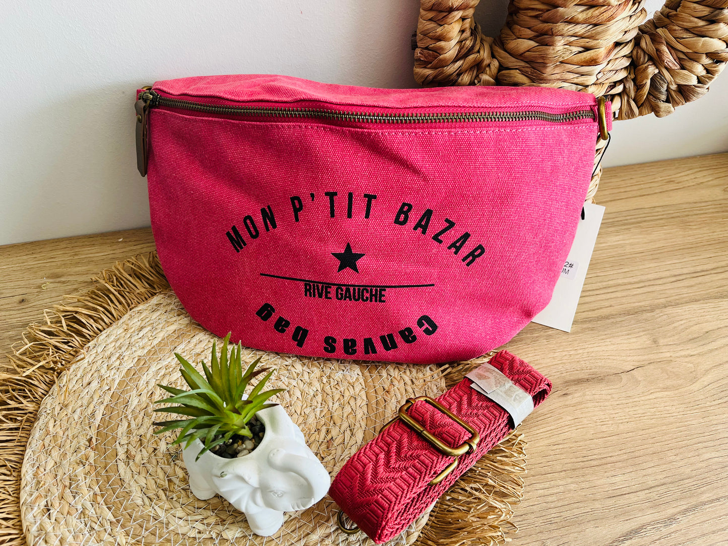 Sac banane en toile