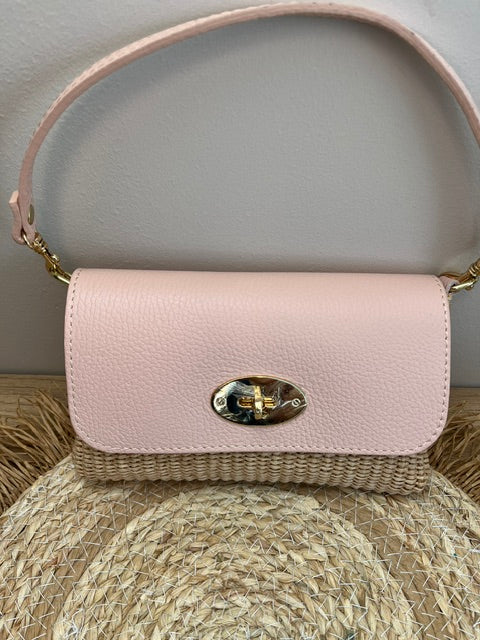 Petit sac bandoulière bi-matière
