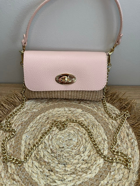 Petit sac bandoulière bi-matière