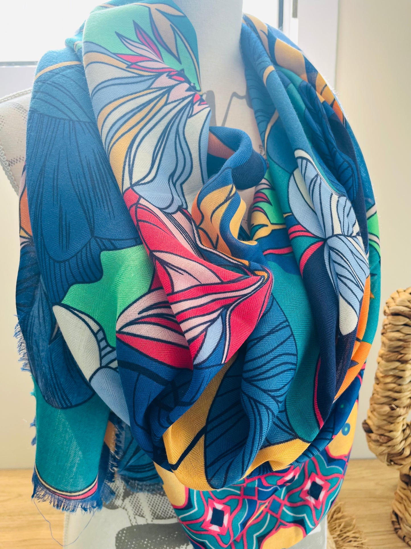 Foulard bleu