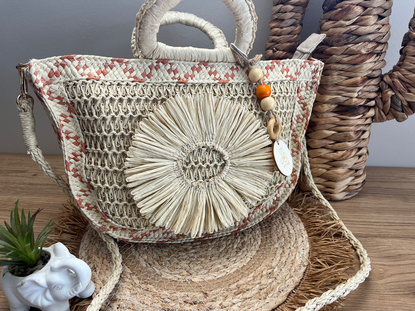 Sac cabas raphia